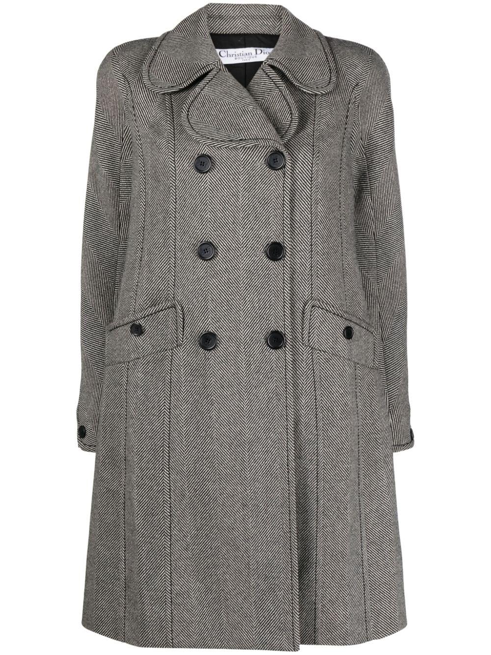 Christian Dior Double-Breasted Coat For Sale 2