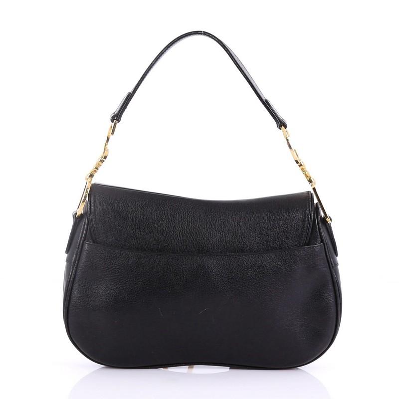 Christian Dior Double Saddle Bag Leather In Good Condition In NY, NY