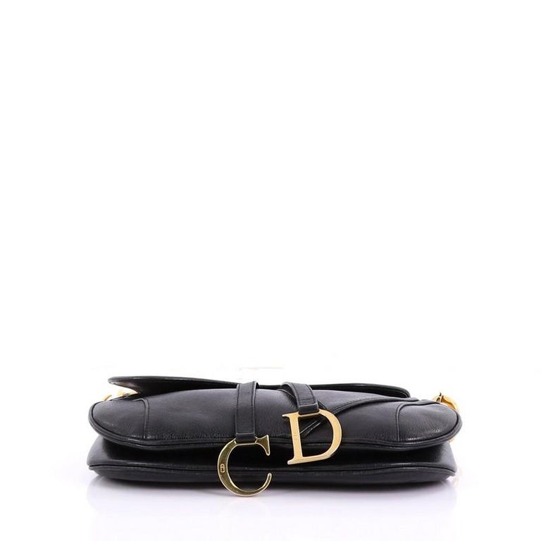 Christian Dior Double Saddle Bag Leather at 1stDibs