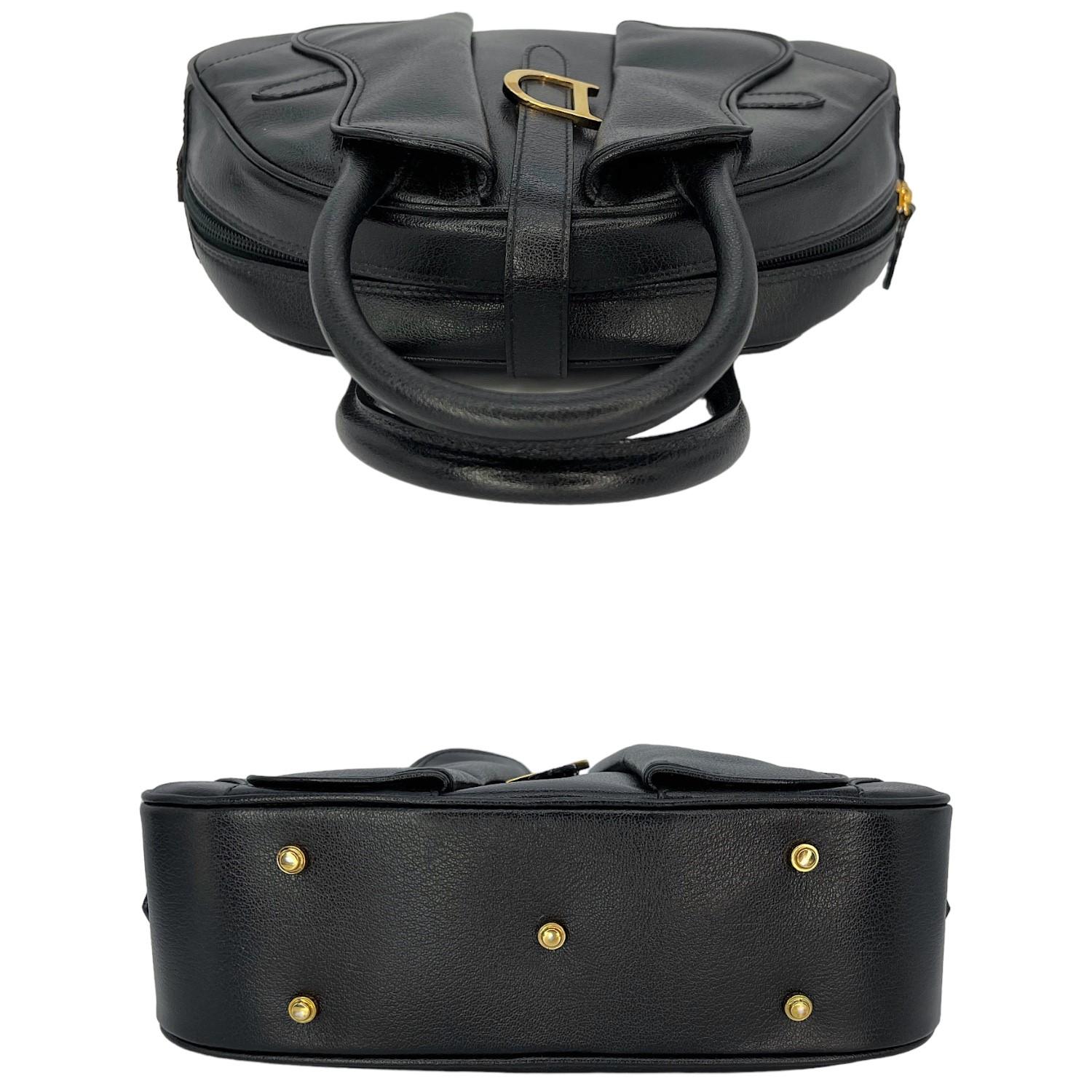Christian Dior Vintage Double Saddle Mini Bowler Bag Pour femmes en vente