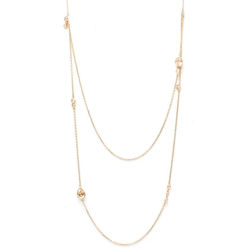 Christian Dior Double Strand Gold Vermeil Necklace In Good Condition In London, GB