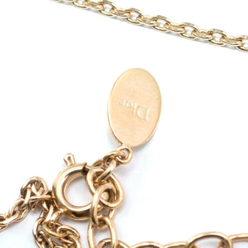 Christian Dior Double Strand Gold Vermeil Necklace 4