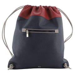 Christian Dior Drawstring Backpack Leather Medium