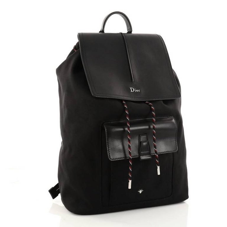 Christian Dior Drawstring Backpack Nylon and Leather at 1stDibs dior