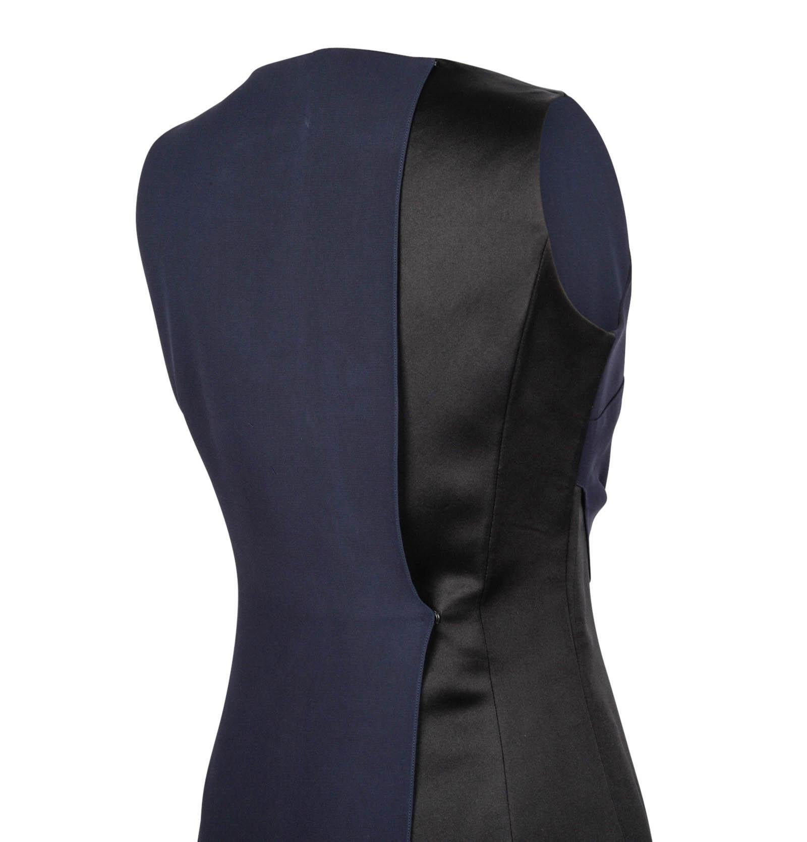 Christian Dior Dress Asymmetrical Black / Navy Evening fits 6  6