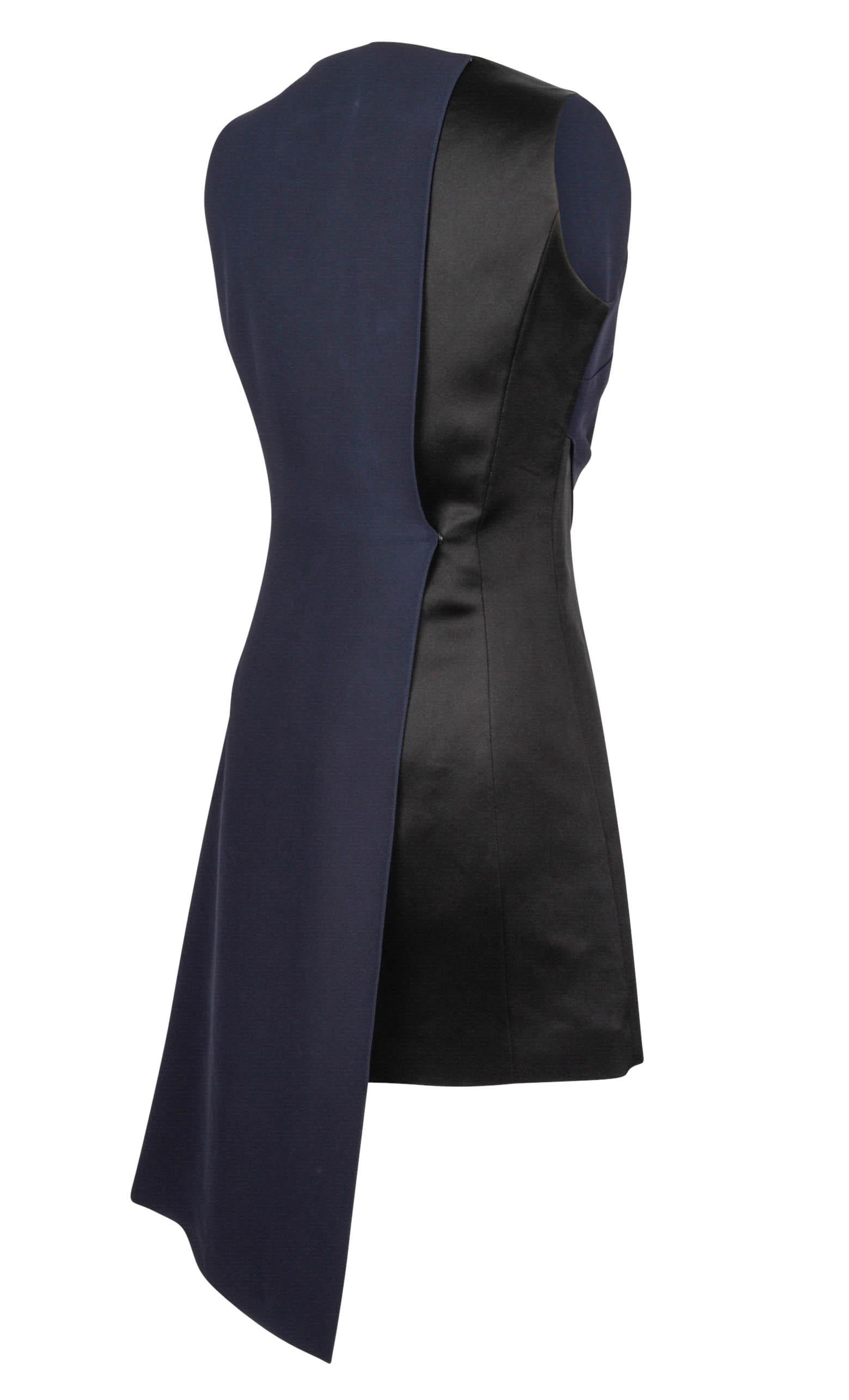 Christian Dior Dress Asymmetrical Black / Navy Evening fits 6  1