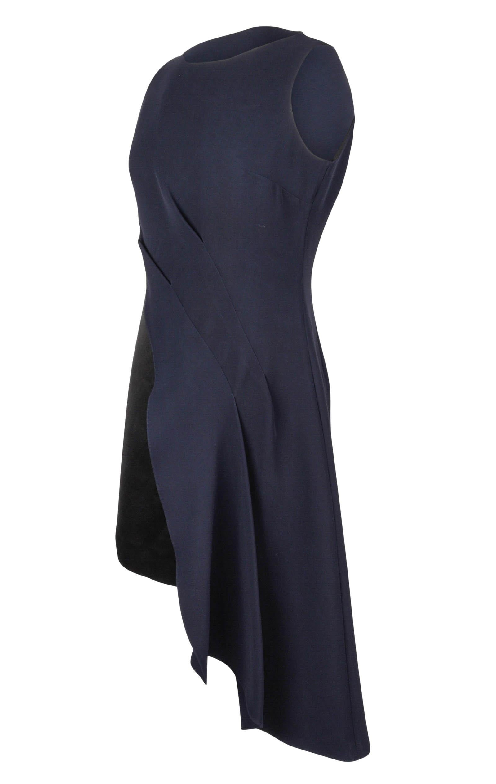 Christian Dior Dress Asymmetrical Black / Navy Evening fits 6  4