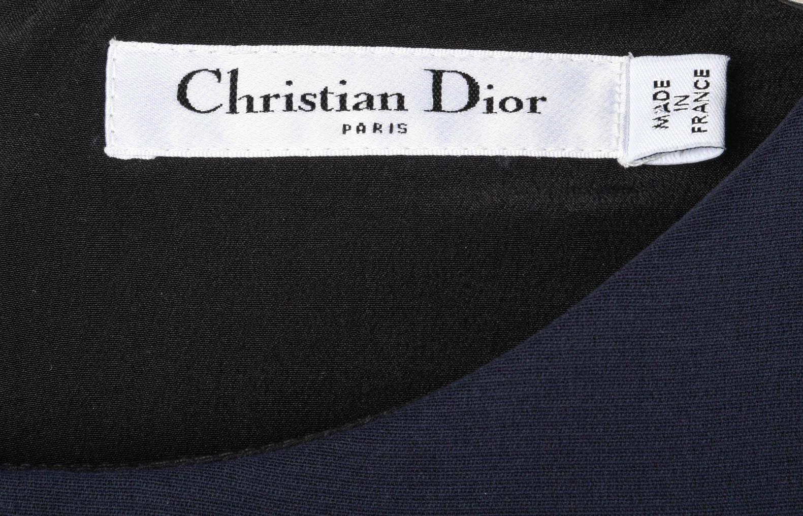 Christian Dior Dress Asymmetrical Black / Navy Evening fits 6  7