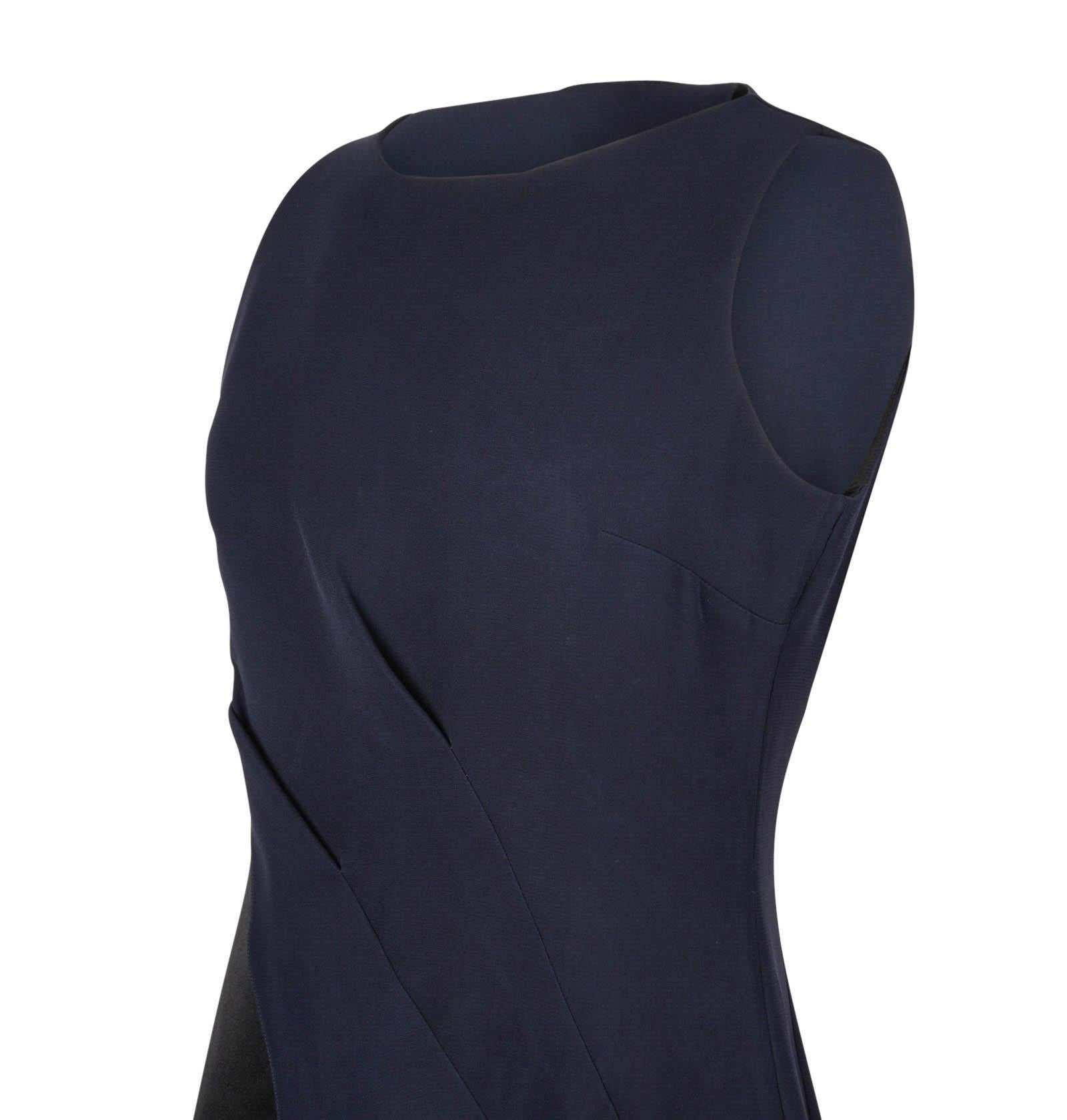 Christian Dior Dress Asymmetrical Black / Navy Evening fits 6  5