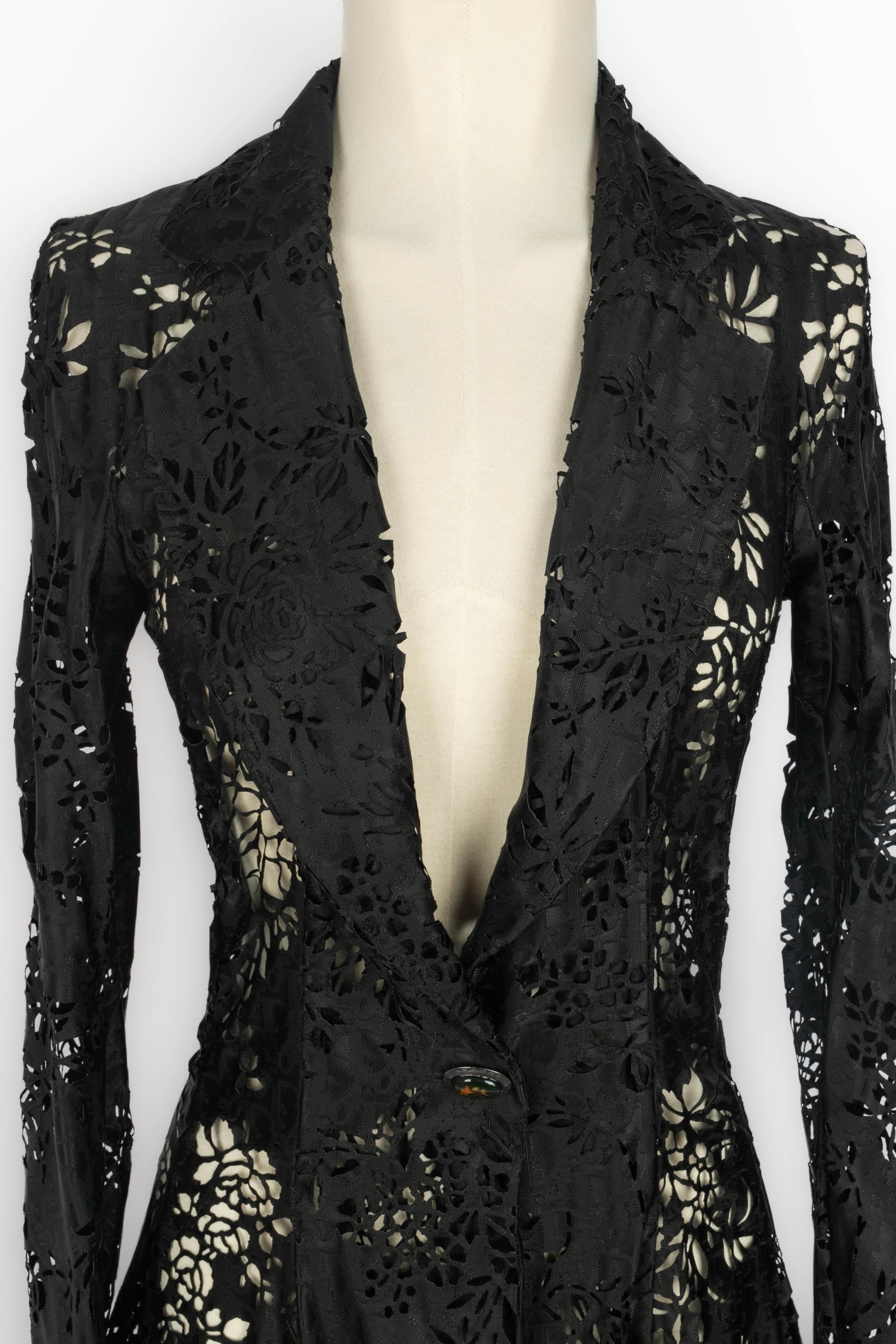 Noir Manteau robe Christian Dior 2009 en vente