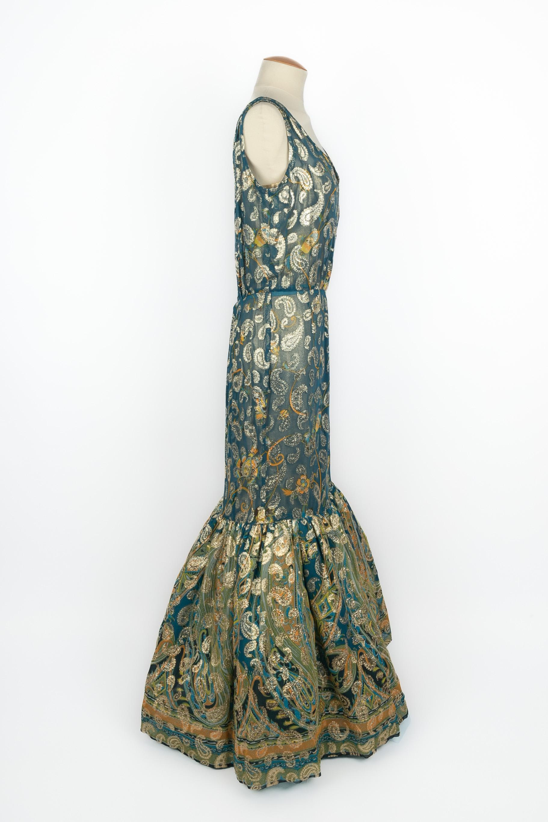 Gray Christian Dior dress Haute Couture 1969 For Sale