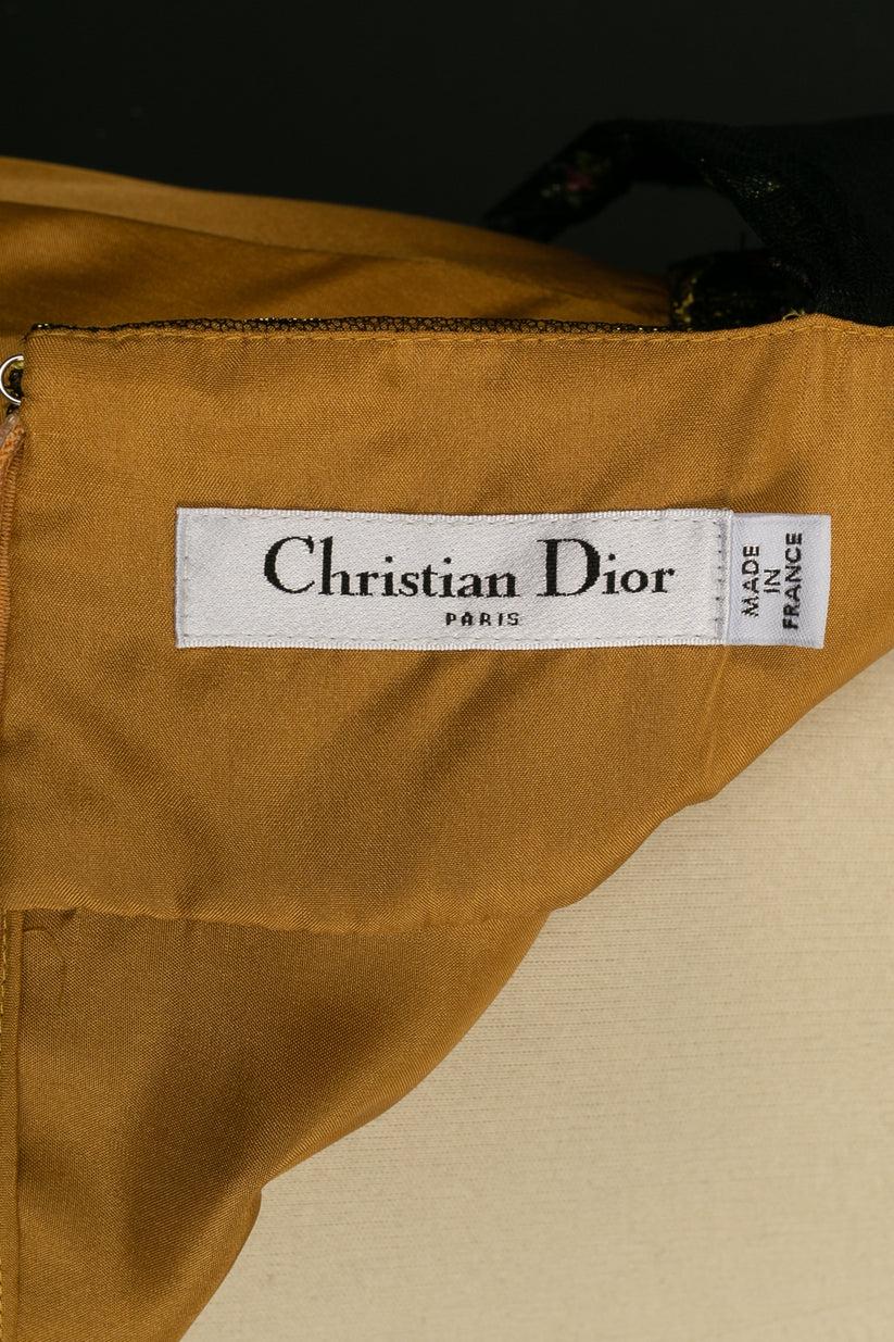 Christian Dior Dress in Gold Silk For Sale 4