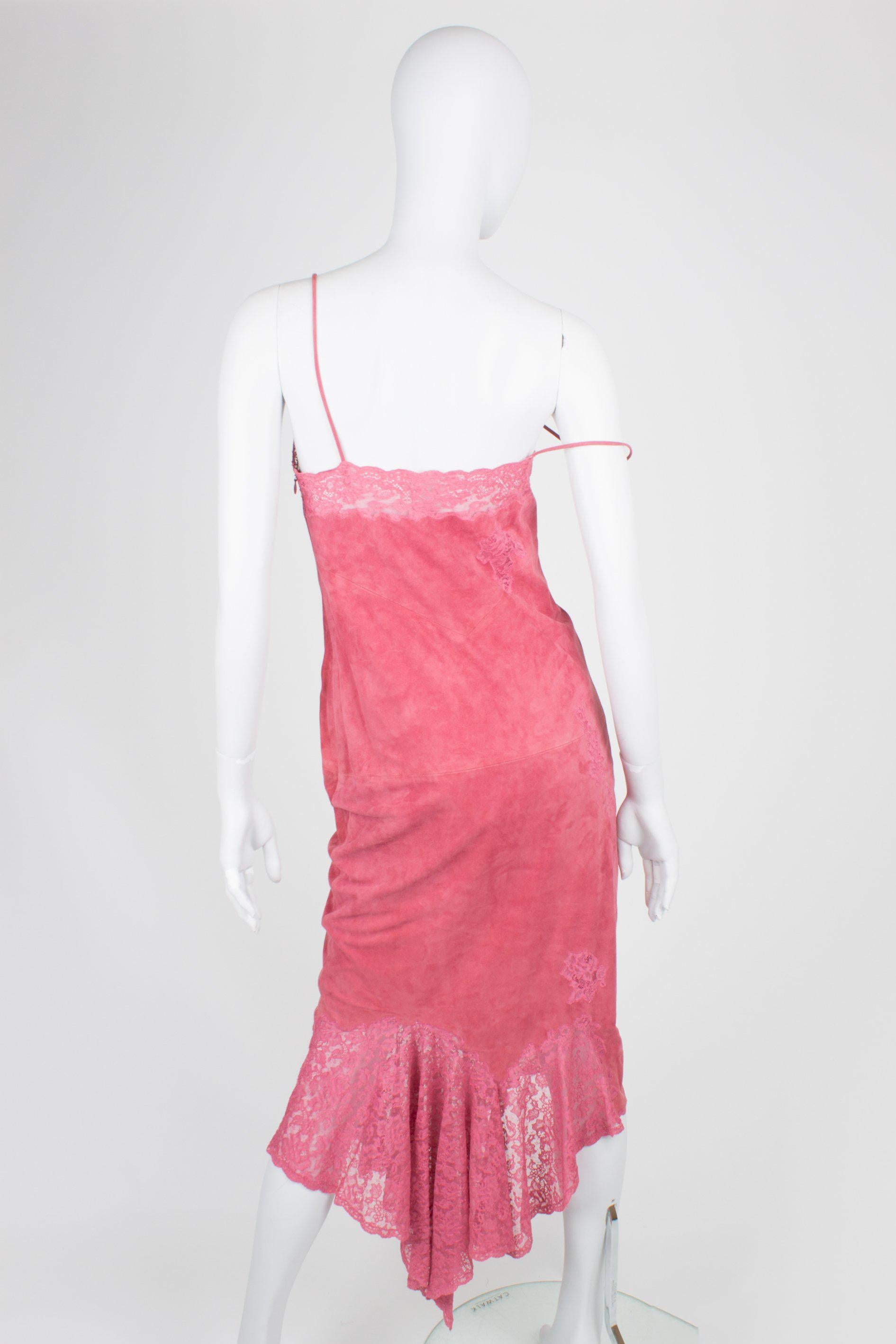 Women's Christian Dior Dress & Jacket - pink suede For Sale