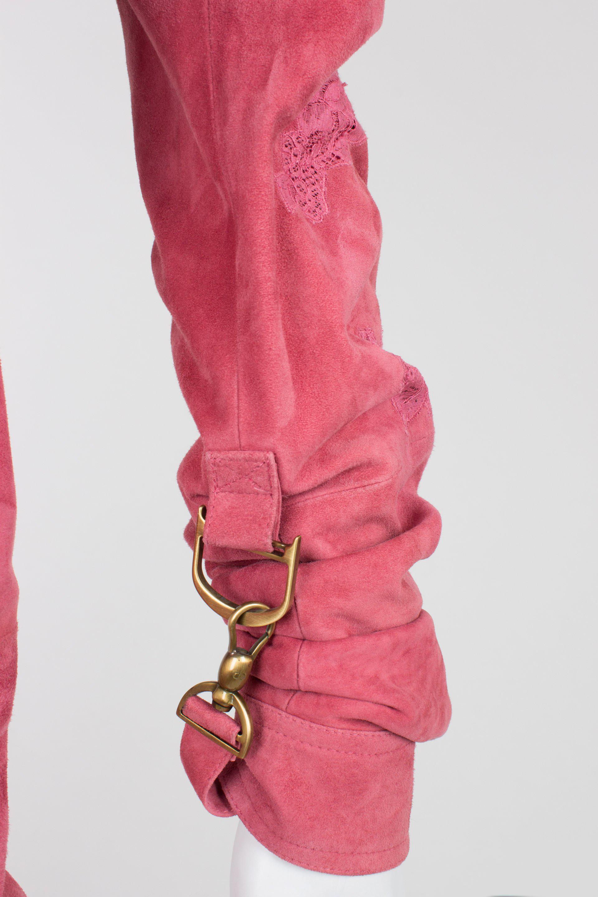 Christian Dior Dress & Jacket - pink suede For Sale 3