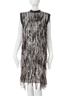 Christian Dior, Dress with black leather trim, circa 1960