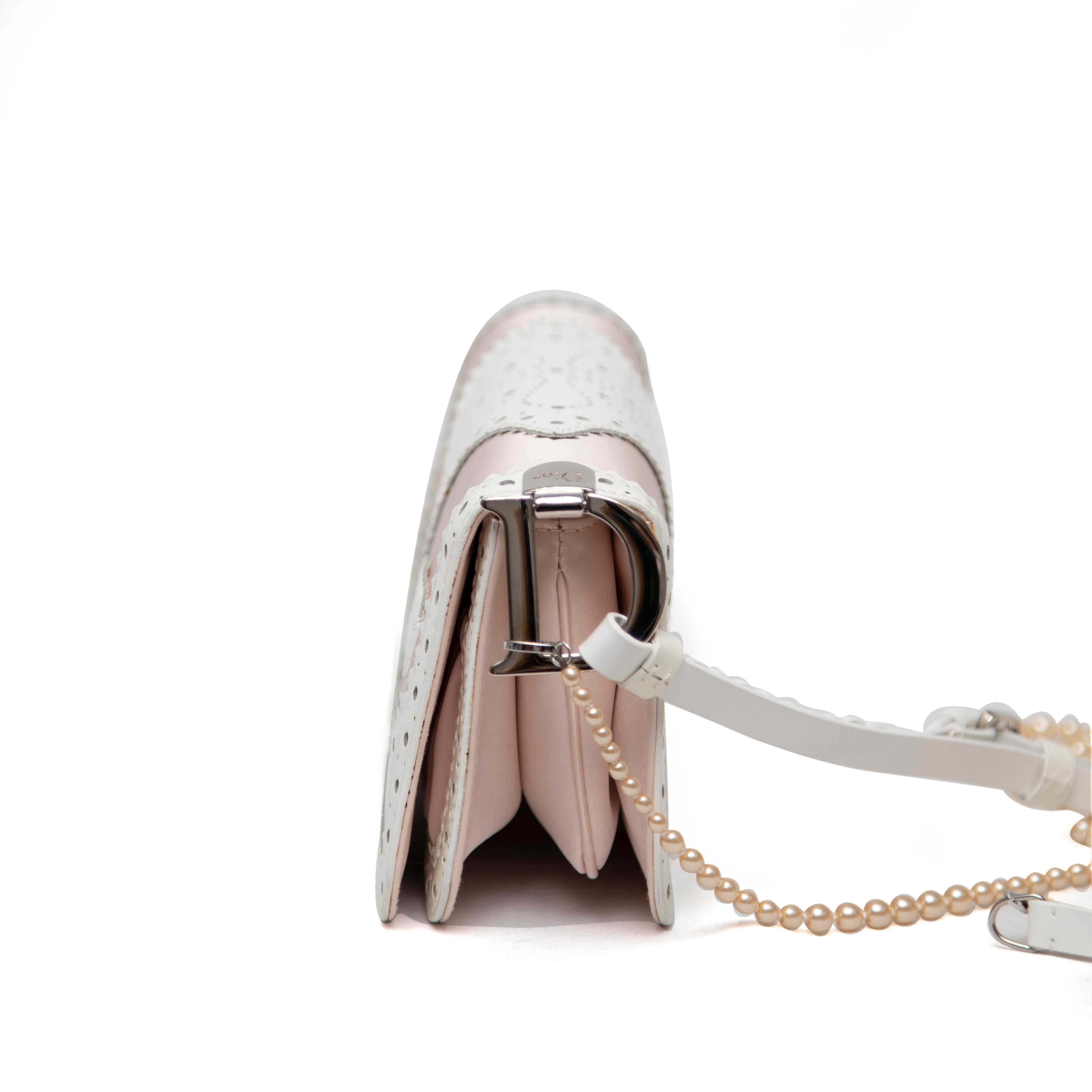 Beige Christian Dior D'Trick Shoulder Bag For Sale
