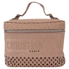 CHRISTIAN DIOR dusty rose canvas 2020 DIORTRAVEL VANITY CASE Bag