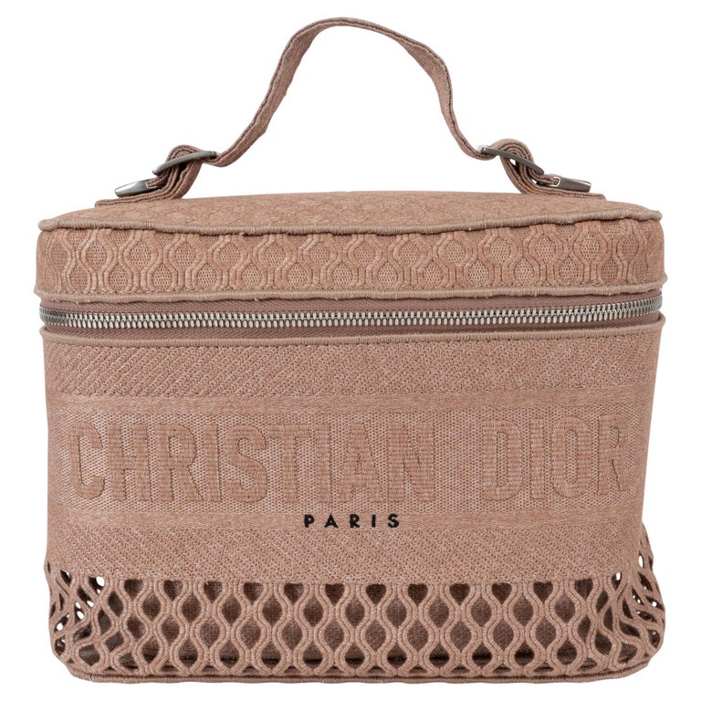 Christian Dior in tela rosa polverosa 2020 Borsa VANITY DIORTRAVEL