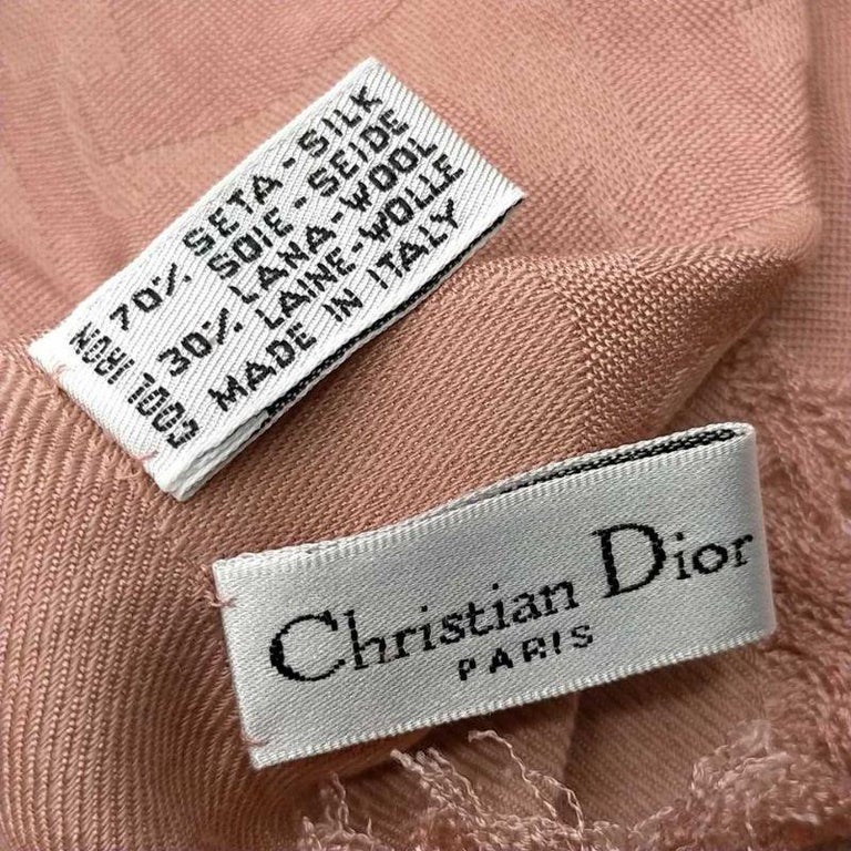 Christian Dior Dusty Rose Pink Monogram Trotter Scarf 862094