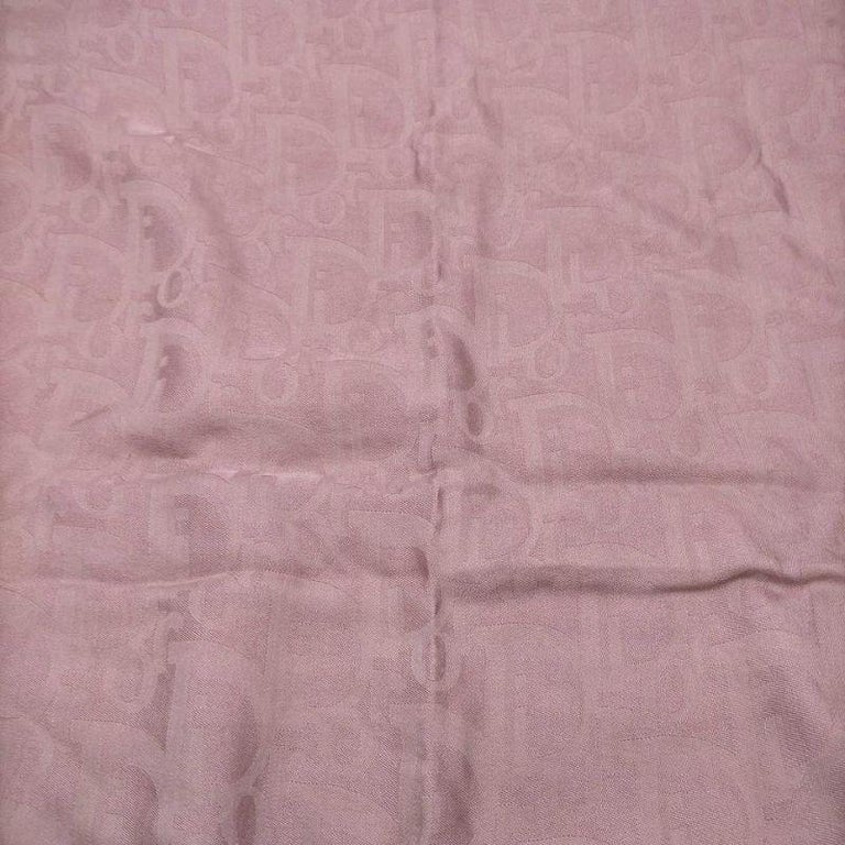 Vintage 90s CHRISTIAN DIOR Paris TROTTER Monogram Soft Pink Black Fur Wrap  Stole Scarf - Wow!!!