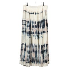 Christian Dior Dye Cotton Skirt Blue x White