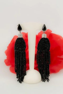 Christian Dior Earrings with Black Pearl Earrings
