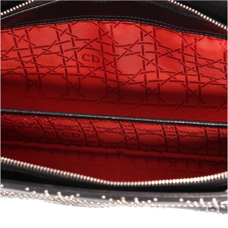 Christian Dior East West Lady Dior Handbag Cannage Studded Leather Small 4
