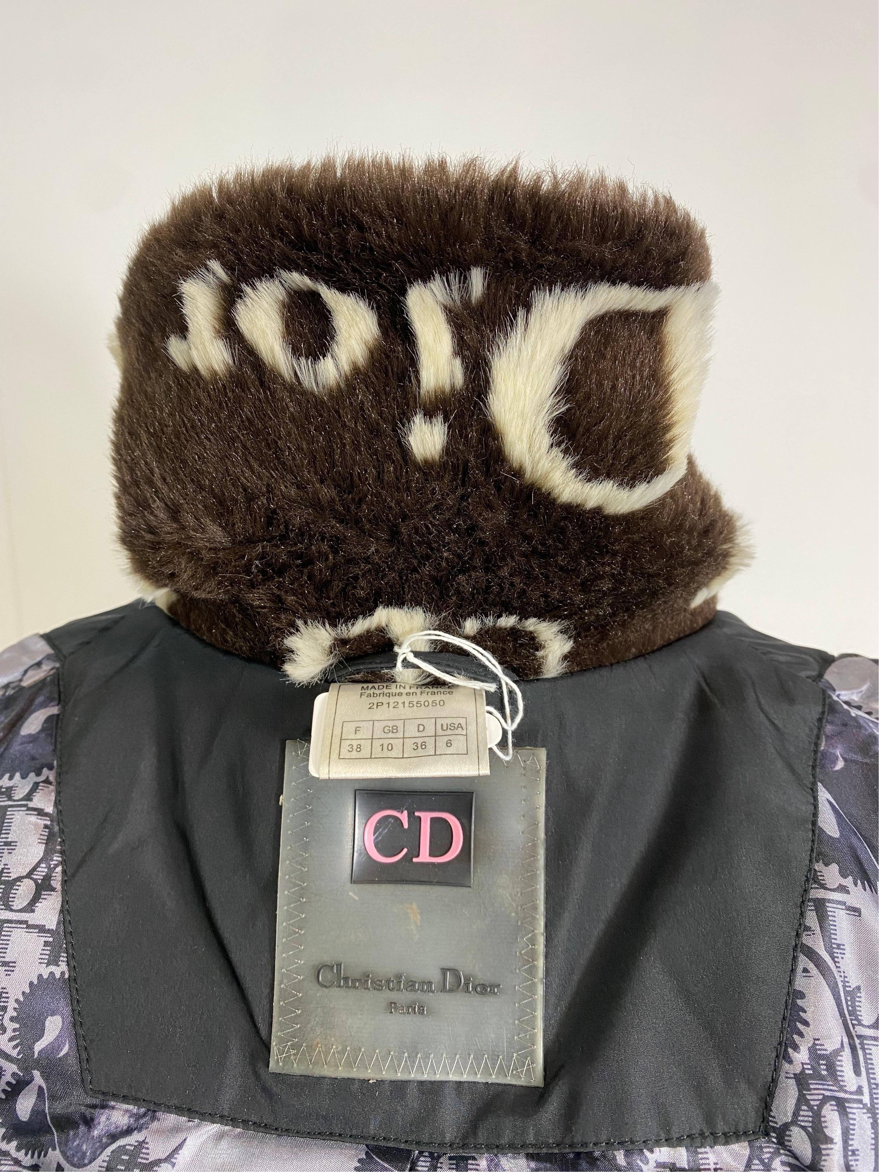 Christian Dior eco fur heart winter jacket For Sale 5