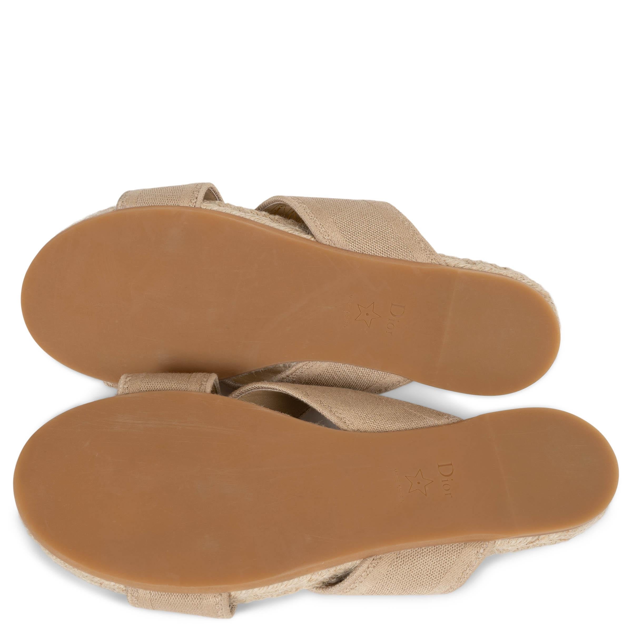 CHRISTIAN DIOR Crudo beige GRANVILLE Sandalias Slide Zapatos 42 fit 41 en venta 4
