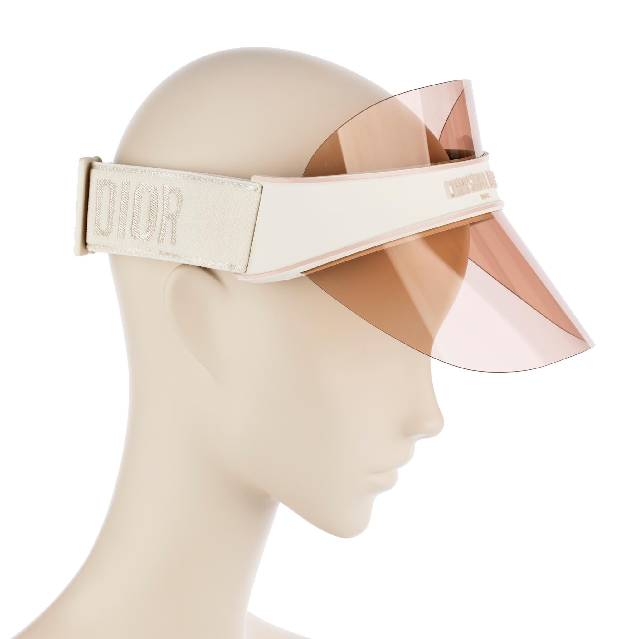 Beige Christian Dior Ecru Club V1U Tinted Sun Visor