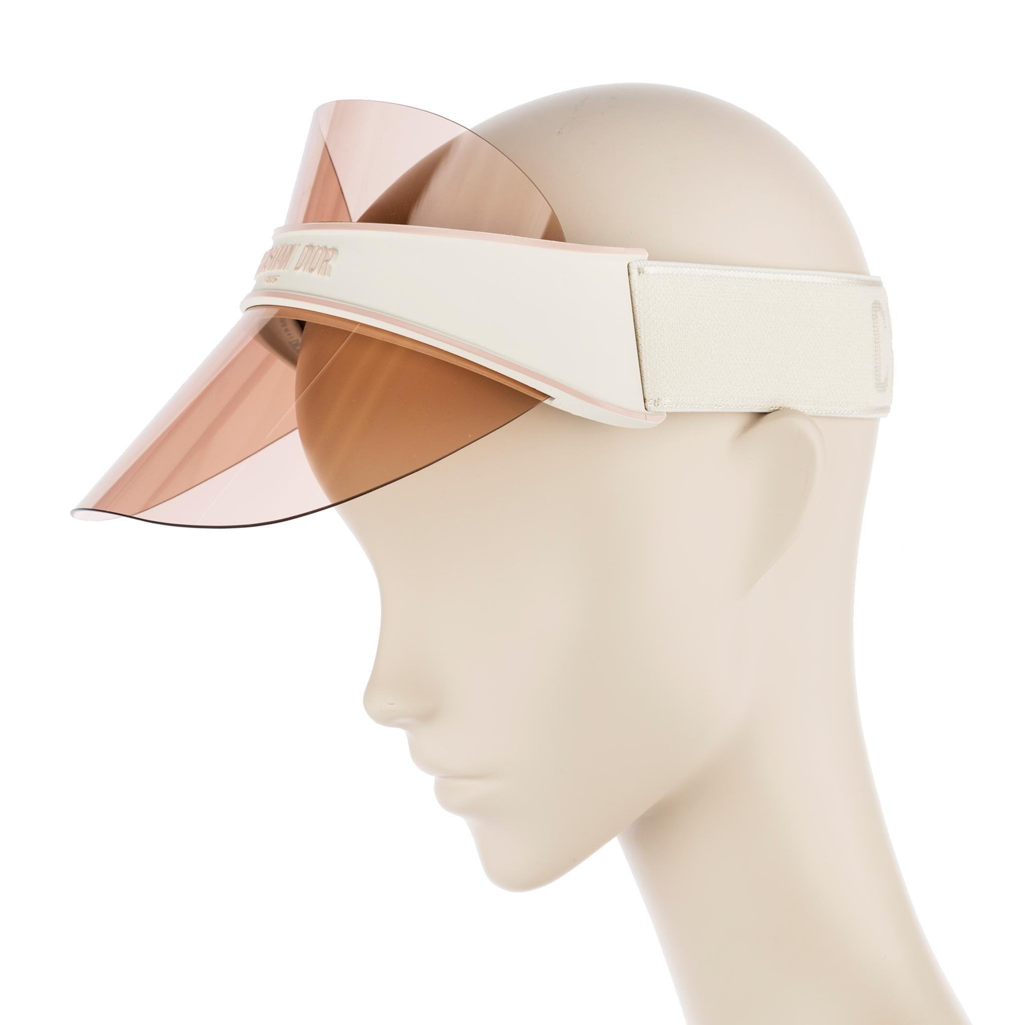 Christian Dior Ecru Club V1U Tinted Sun Visor In New Condition In Sydney, New South Wales