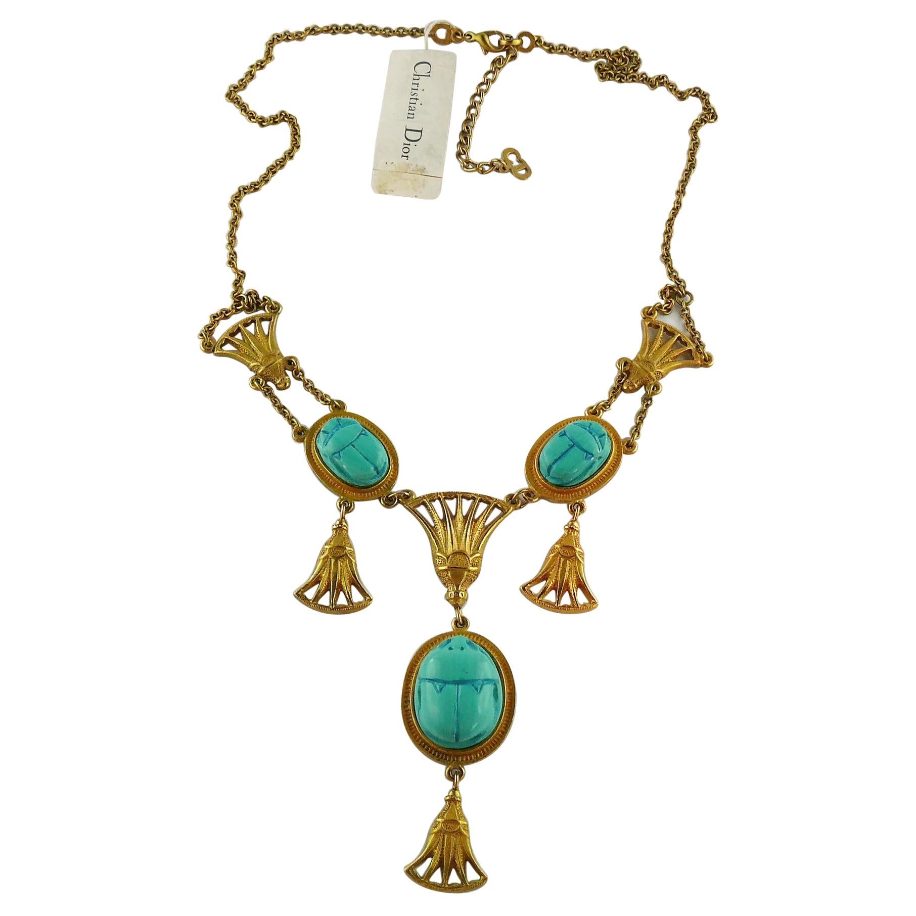 Cartier Egyptian Revival Diamond Gold Scarab Necklace at 1stDibs ...