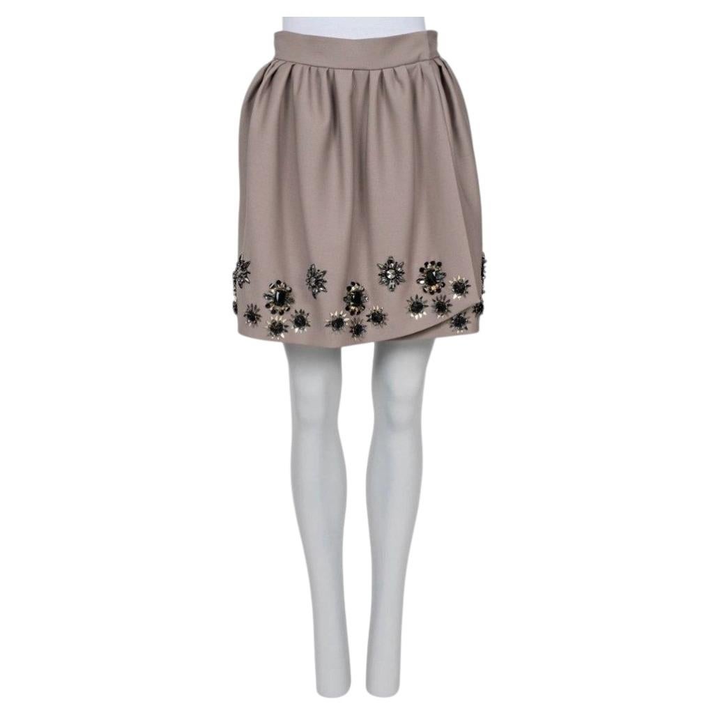 Christian Dior Embellished Floral Crystal Skirt FR38/M