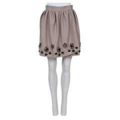 Christian Dior Gonna con cristalli floreali impreziosita FR38/M