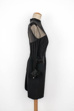 Christian Dior Embroidered Black Pearls Dress