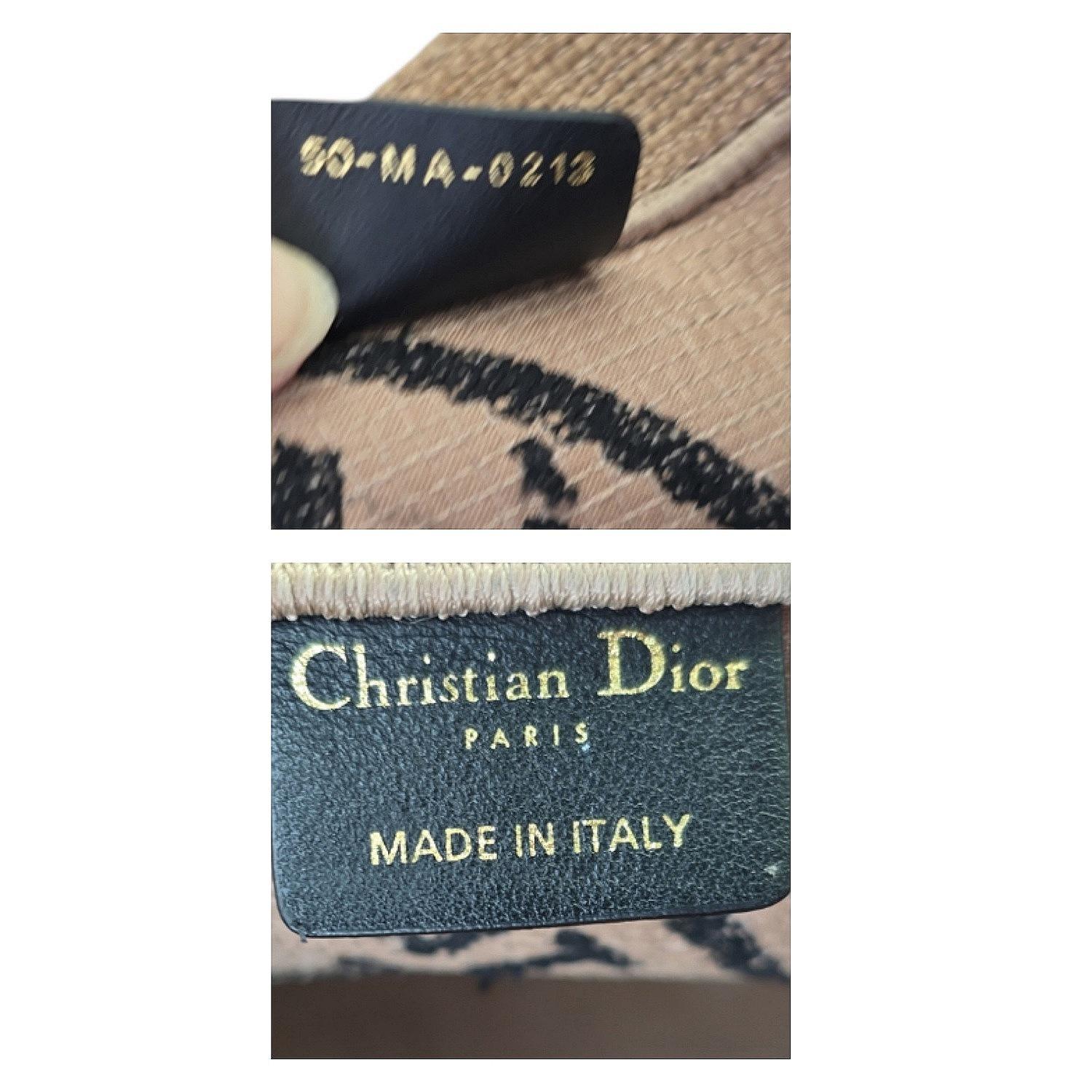 Christian Dior Embroidered Canvas Jute Medium Book Tote For Sale 3