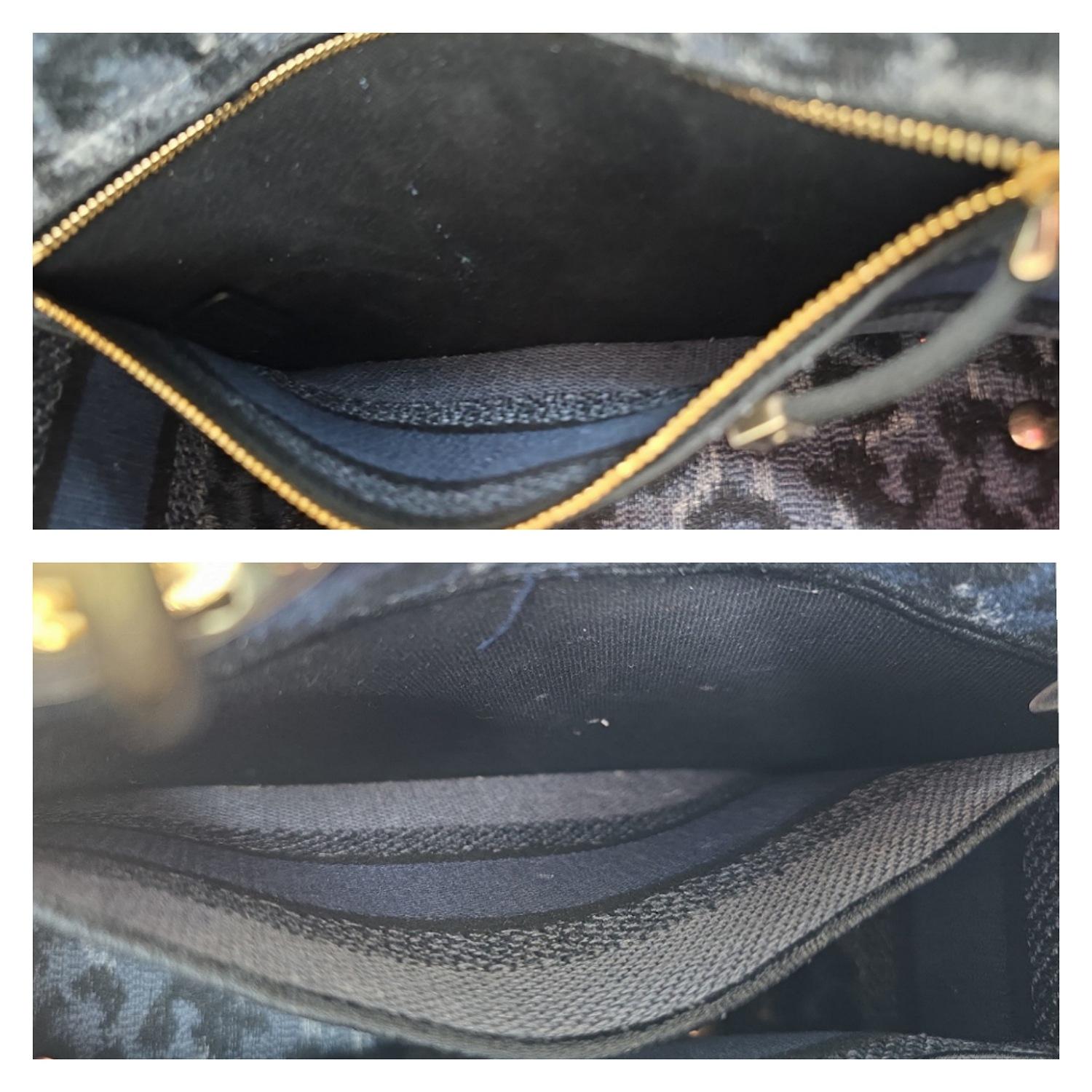 Christian Dior Embroidered Canvas Mizza Medium Lady D-Lite Bag Blue 2