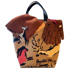 Christian Dior Bestickte Canvas Tote Bag Sonderausgabe NEW