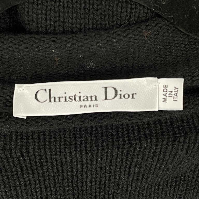 Christian Dior Embroidered Logo Knit Cashmere Sweater 34 US 2 For