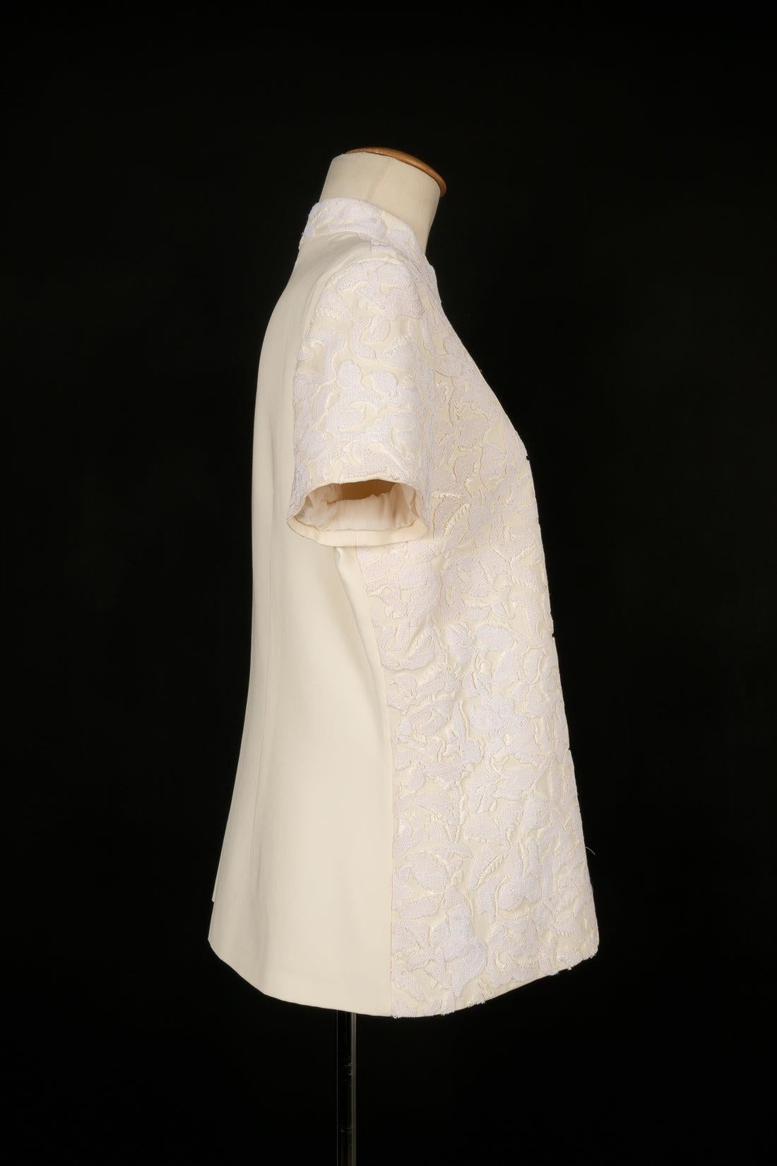 Top in seta ricamata di Christian Dior In condizioni buone in vendita a SAINT-OUEN-SUR-SEINE, FR