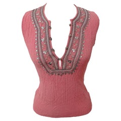 Christian Dior Embroidered Tank Top FR 38 / IT 42