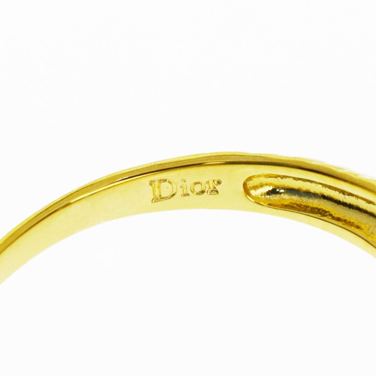 Women's Christian Dior Emerald 18 Karat Yellow Gold Ring