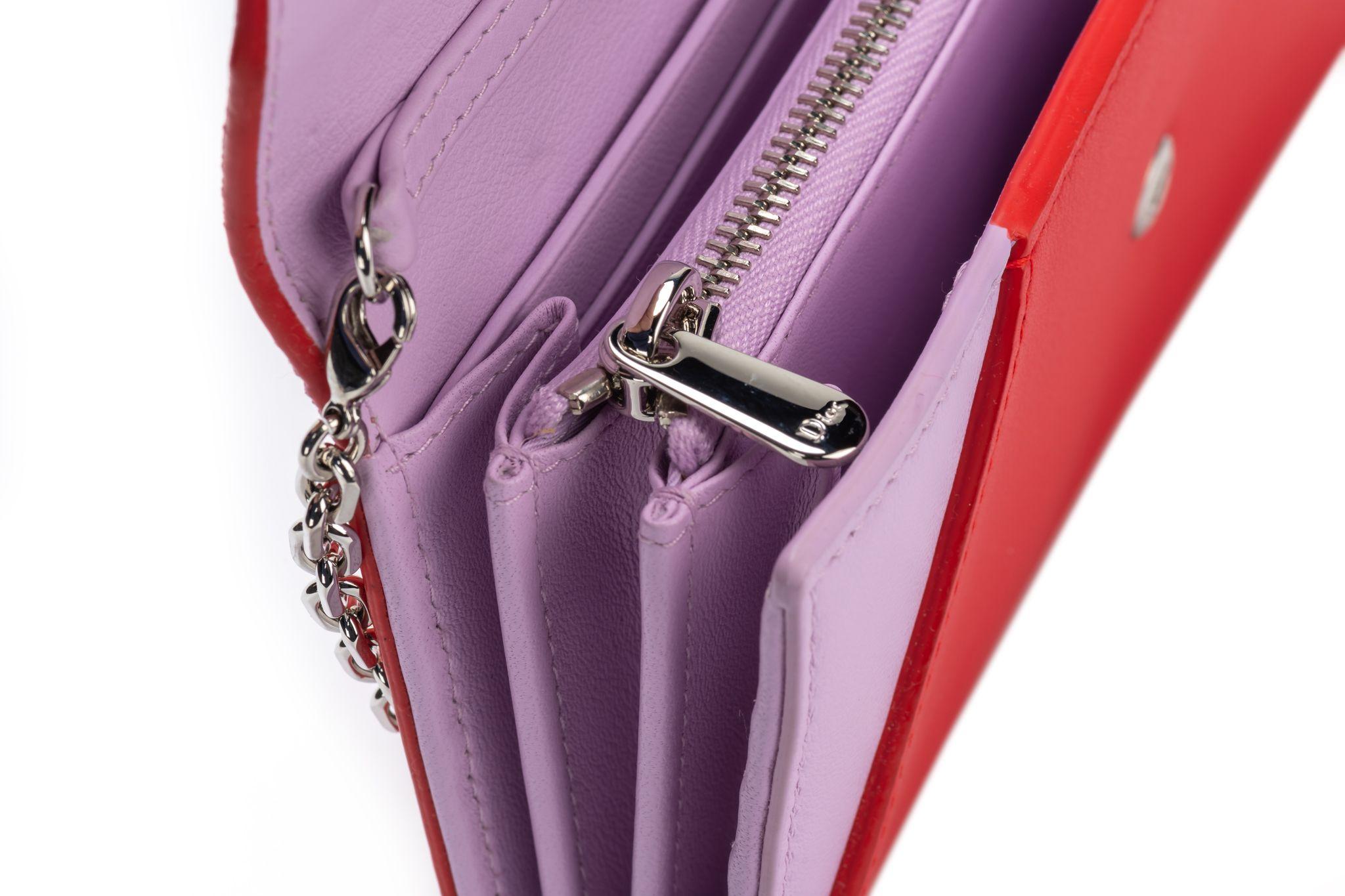 Christian Dior Envelope Wallet On Chain For Sale 4