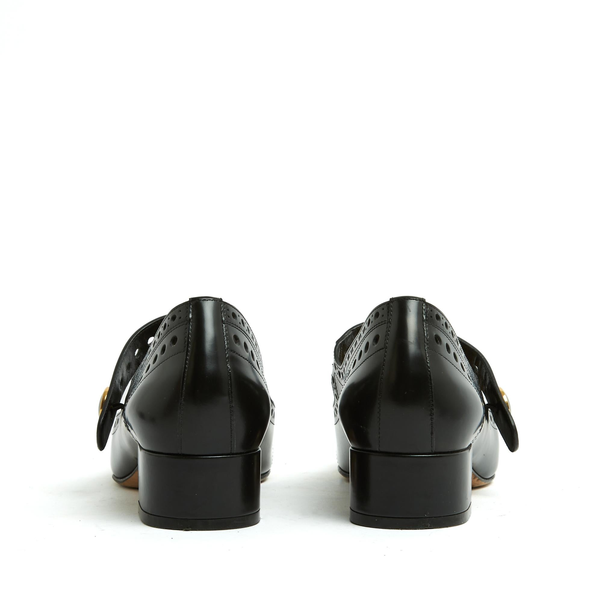 Christian Dior Escarpins EU38,5 Baby D Schwarze Leder Pumps Schuhe UK5.5 US8 Damen im Angebot