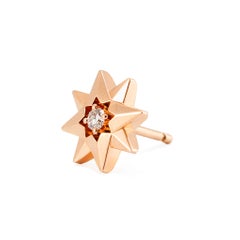 Christian Dior éToile Des Vents 18K Rose Gold Diamond Single Pink Stud Earring
