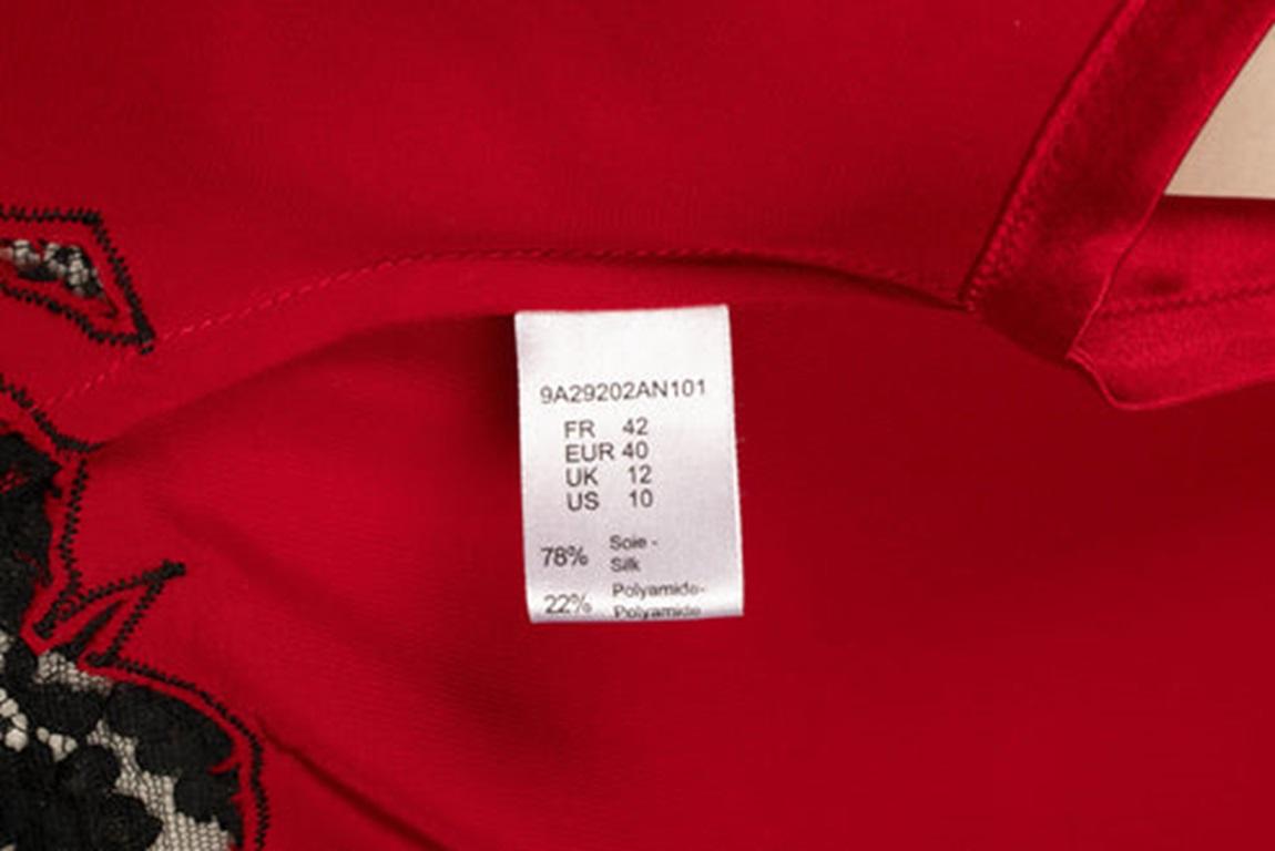 Christian Dior Evening Red Blended Silk Top For Sale 5