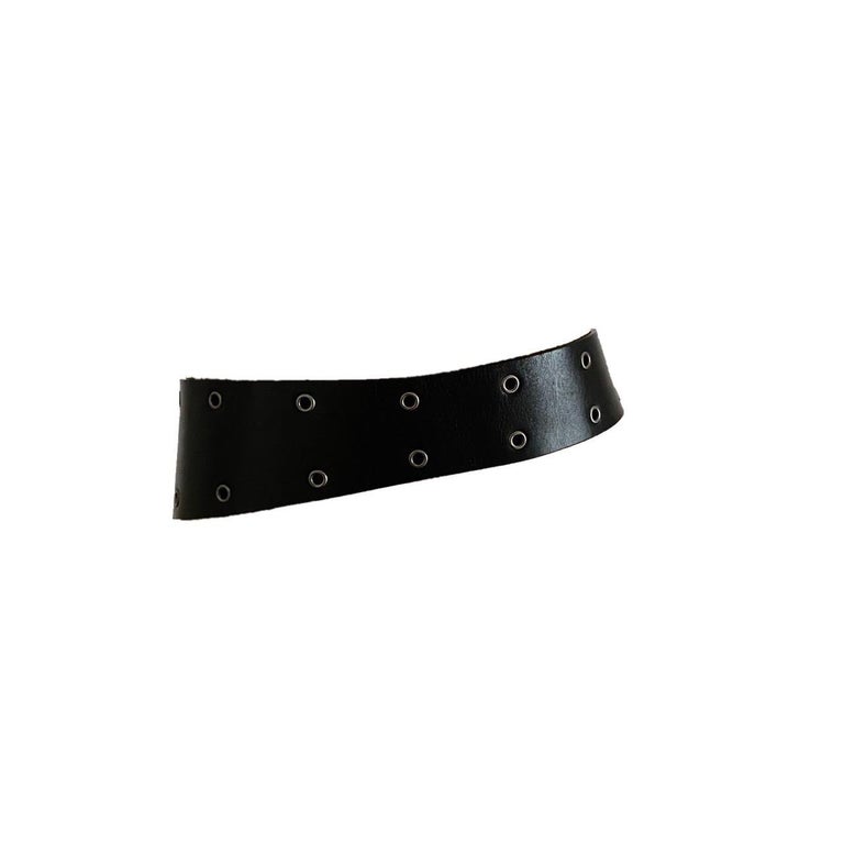 Christian Dior F/W 2002 “Admit it!” Black Leather Belt at 1stDibs