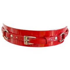 Christian Dior F/W 2003 “Hardcore” Bondage Red Choker 