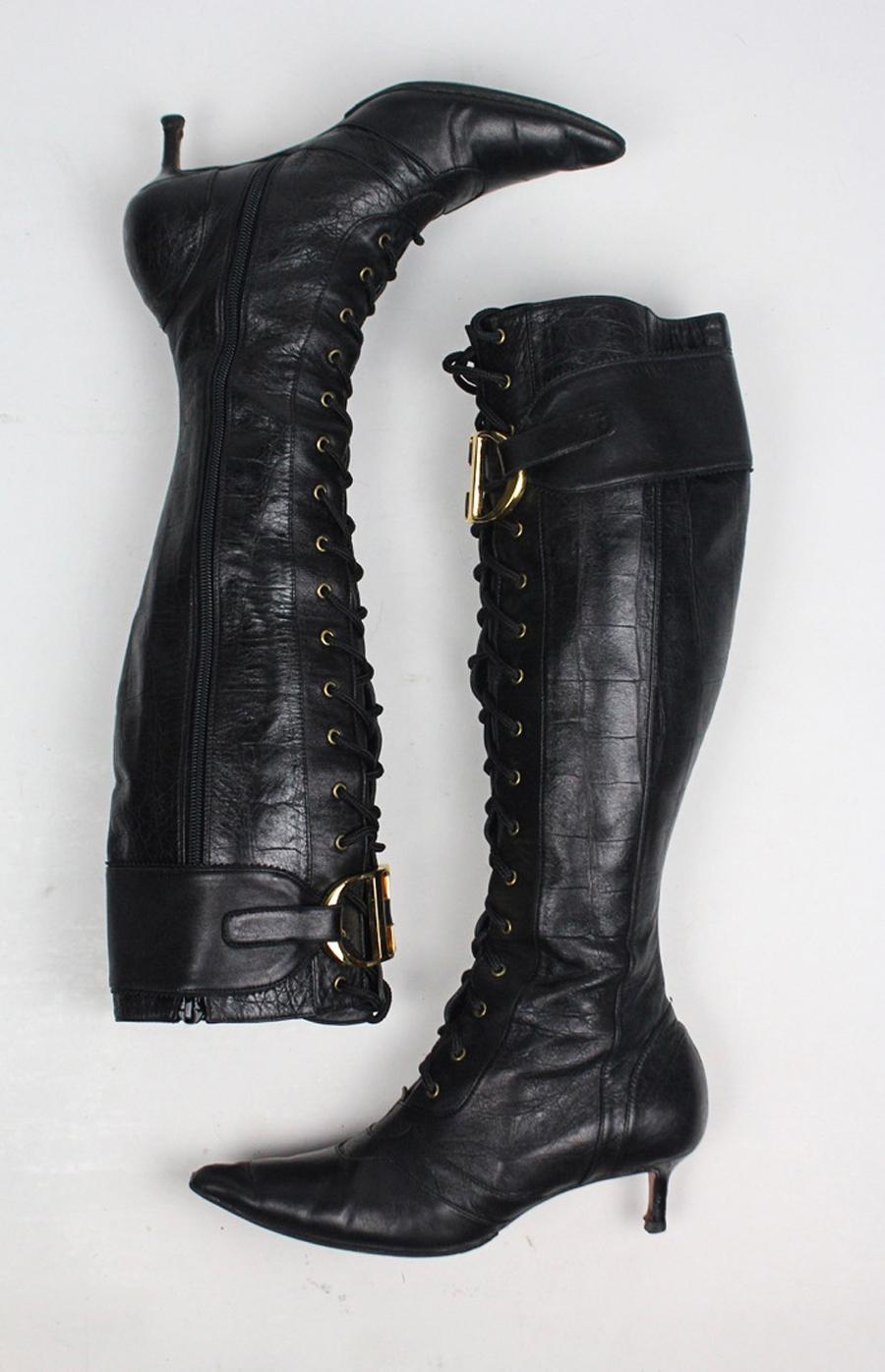 Black Christian Dior Fall 2000 Boots