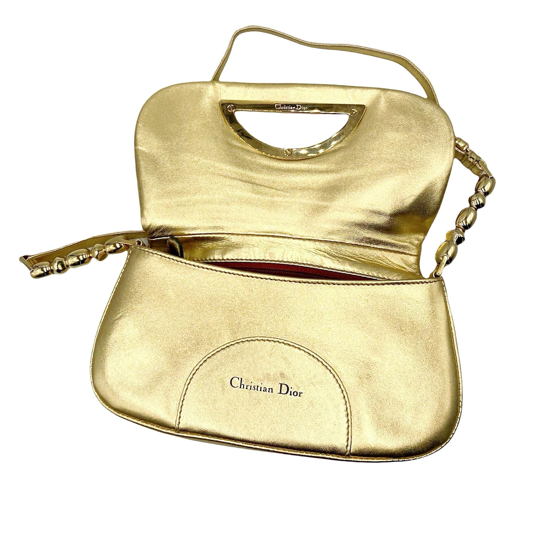 Beige Christian Dior Fall 2000 Malice bag and wallet 